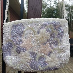 Beaded crossbody evening bag